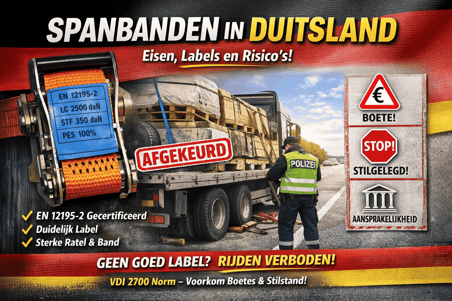 Spanbanden in Duitsland: eisen, labels en risico’s (voorkom boetes en stilstand)